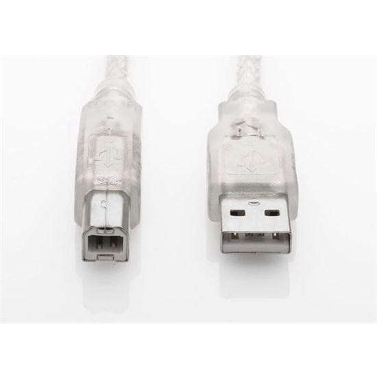 S-LINK SL-U2005  5m Şeffaf USB2.0 Yazıcı Kablosu