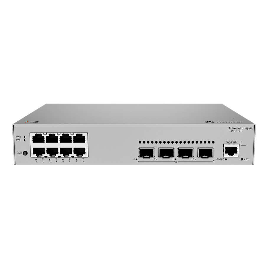 HUAWEI eKitEngine S220-8T4S 8GE Port, 4xSFP Yönetilebilir Switch