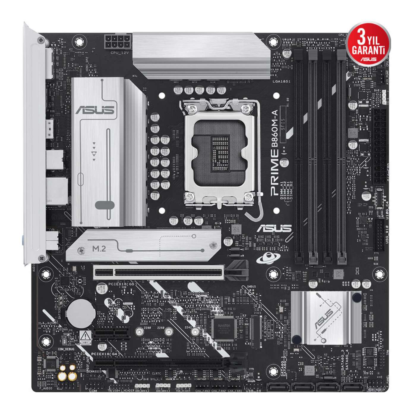 ASUS PRIME B860M-A-CSM LGA1851 DDR5 8666 AURA RGB 2.5Gbit LAN mATX