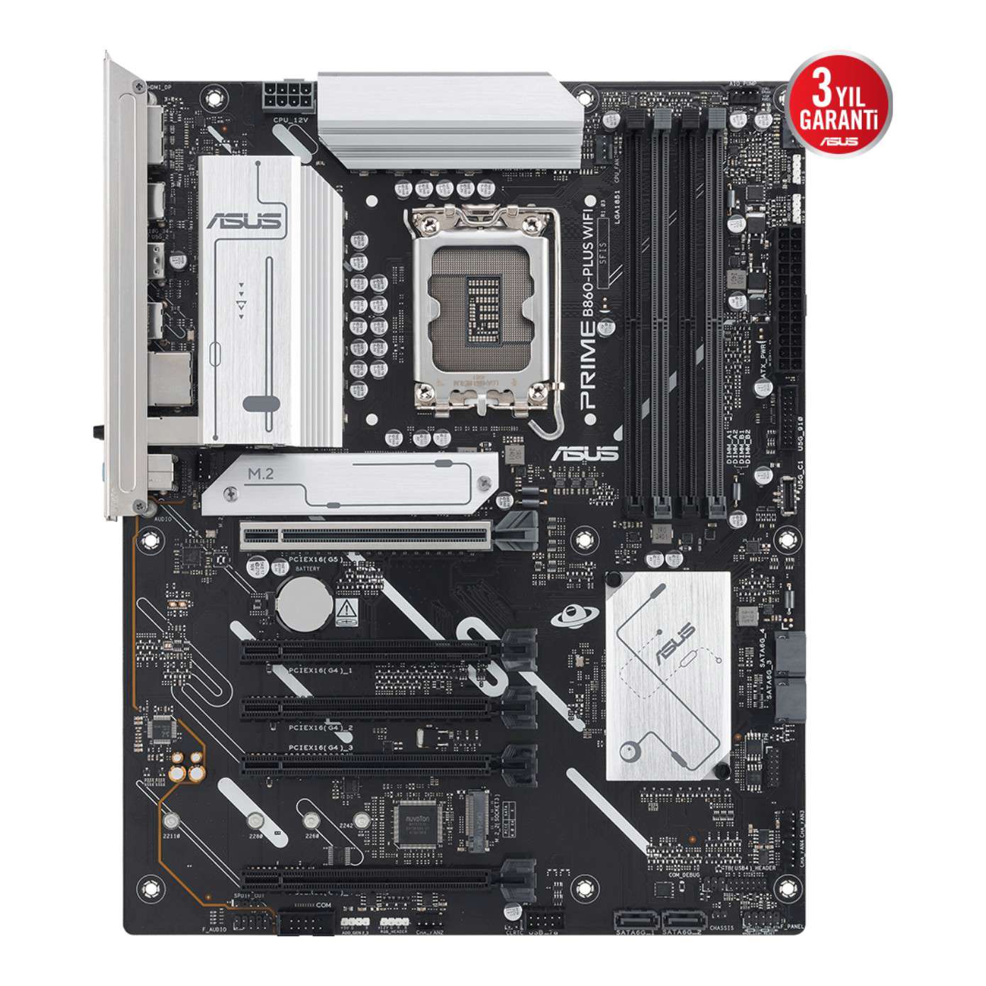 ASUS PRIME B860-PLUS WIFI LGA1851 DDR5 8200 WiFi 6E+BT AURA RGB 2.5Gbit LAN ATX