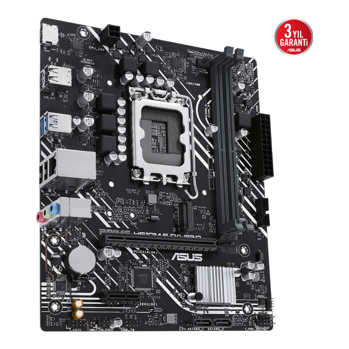 ASUS PRIME H610M-F D4 R2.0 LGA1700 DDR4 3200 HDMI M2 USB3.2 mATX