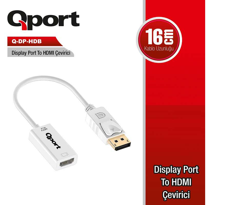 QPORT DISPLAY to HDMI ÇEVİRİCİ (Q-DP-HDB)