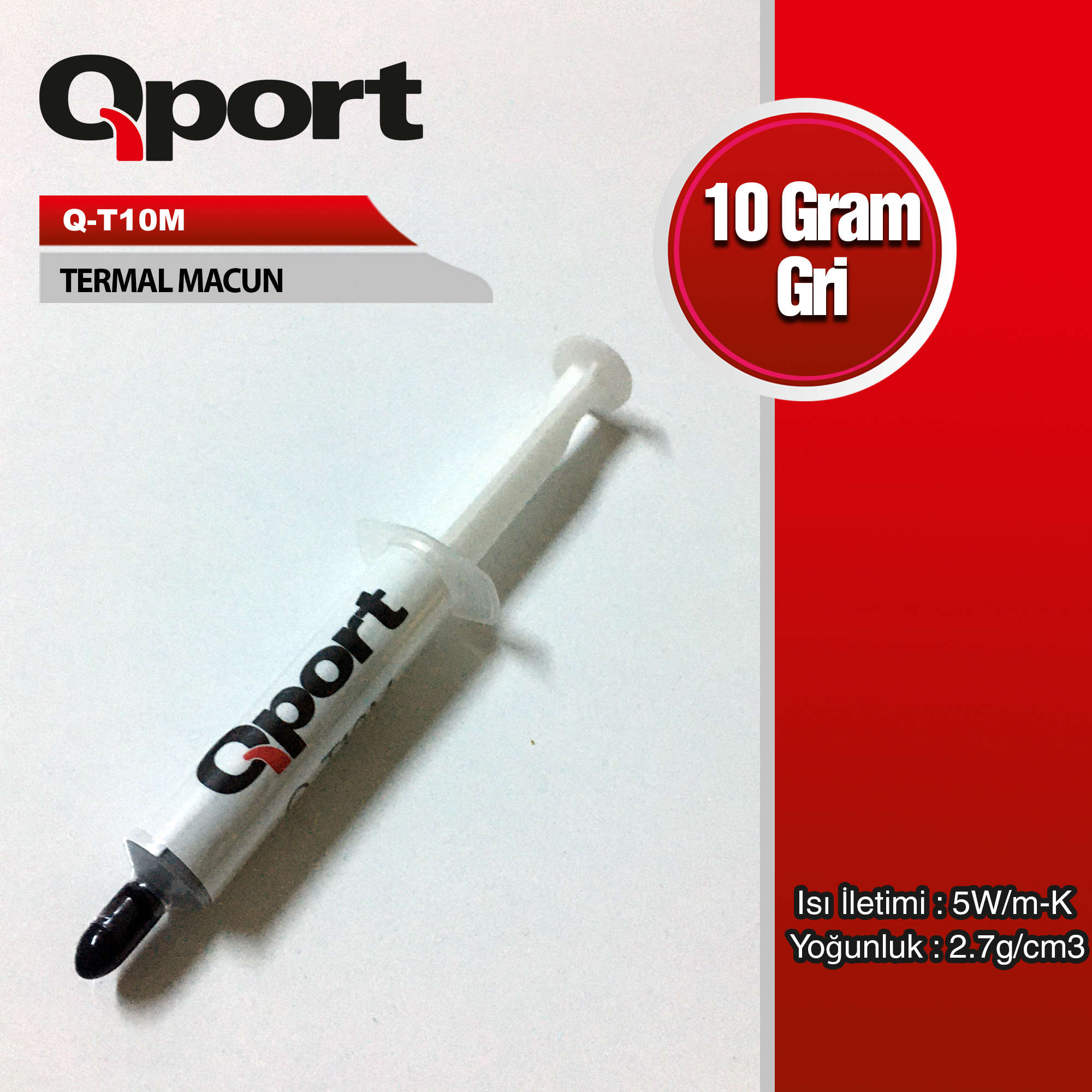 QPORT 10GR 5W/M-K 2.7/CM3 TERMAL MACUN (Q-T10M)