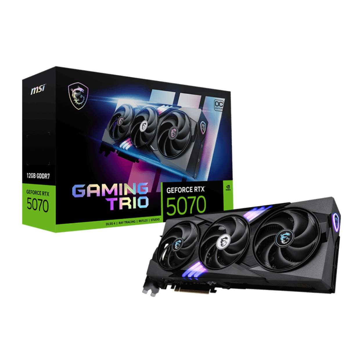 12 GB MSI RTX 5070 GAMING TRIO OC RTX5070 GDRR7 192B DX12 PCIE 5.0 X16(3XDP 1XHD