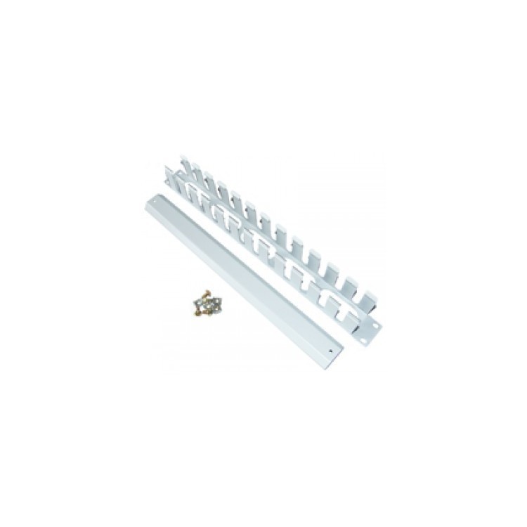 LANDE 1U 19" Yatay Kablo Düzenleyici Kızaklı Gecmeli sökülebilir ön kapaklı