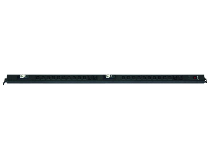 LANDE 24xIEC 320 (20xC13 + 4xC19) Soket li PDU 2x16A MCB, 8000 Watt, 250V