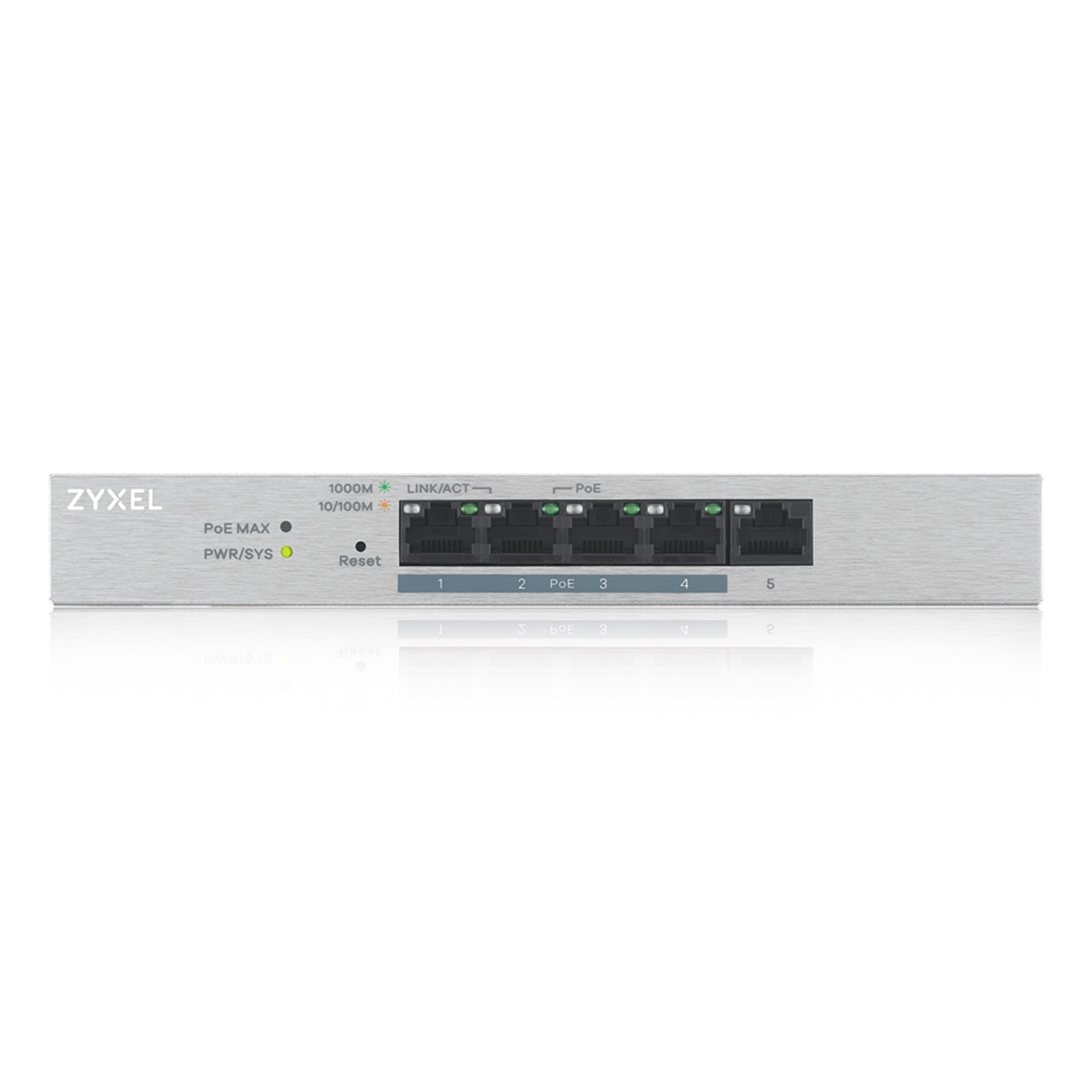 ZYXEL GS1200-5HP 4GE PoE Port (60W), 1GE Uplink Yönetilebilir Switch