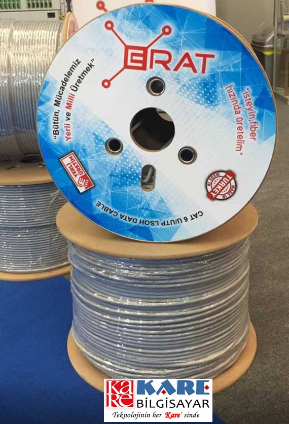 ERAT CAT6 U/UTP LSOH TURUNCU  23 AWG 500m Makara 4x2x23#