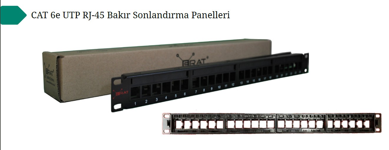 ERAT 24 PORT CAT6 UTP BOŞ MODULER PATCH PANEL