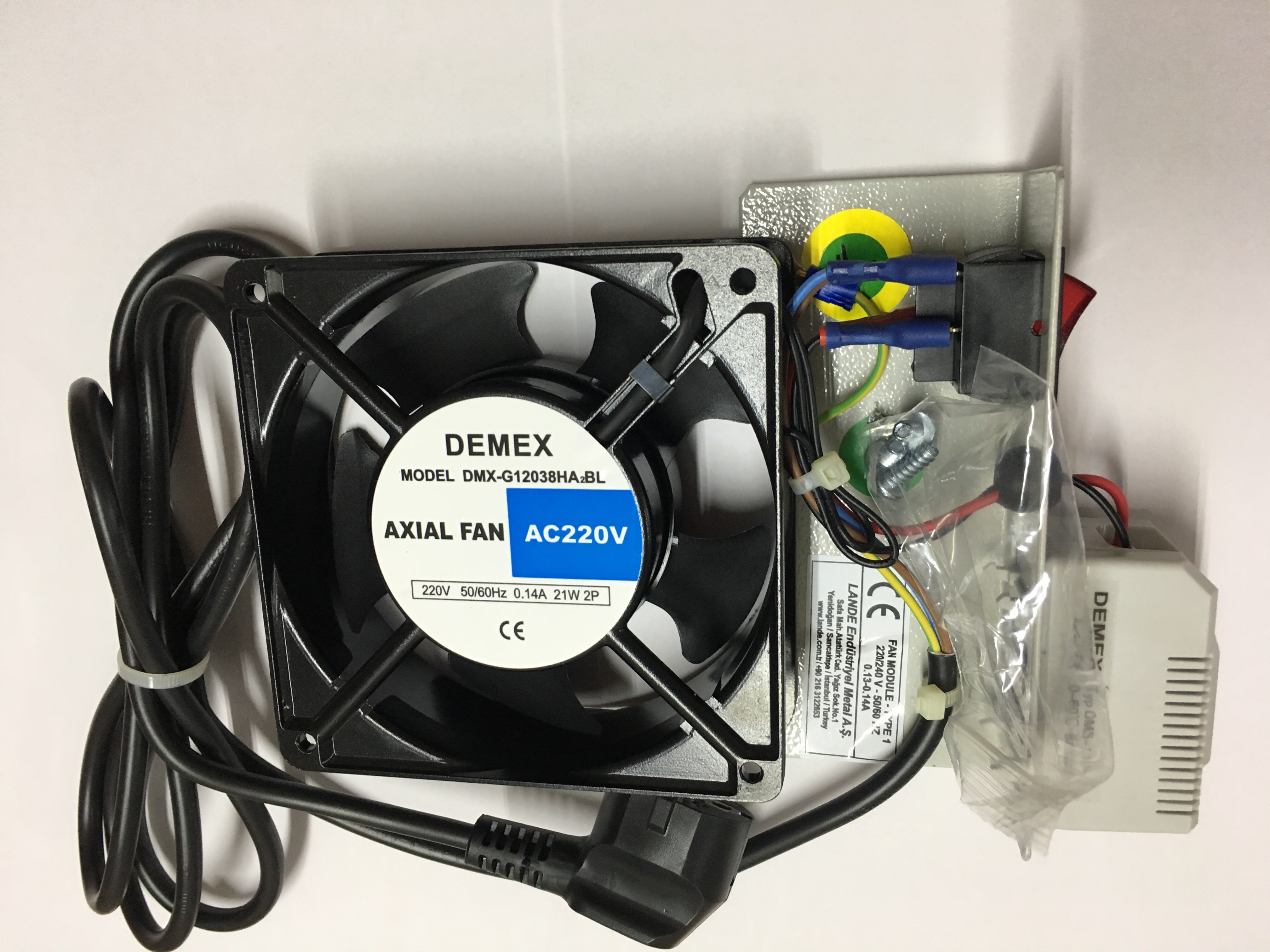 LANDE HYPERLİNE Duvar tipi için 1 li Fan Modülü Termostat switch