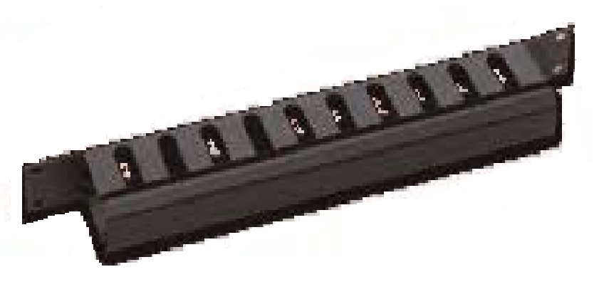 1U 19" Yatay Kablo Düzenleyici Kızaklı Gecmeli sökülebilir ön kapakl