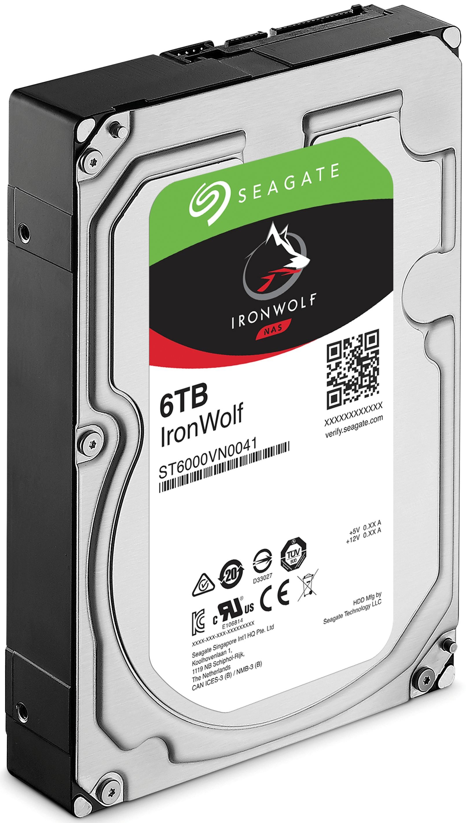 SEAGATE IRONWOLF 6 TB 5400RPM 256MB 7/24  1-8  Yuvalı Nas için