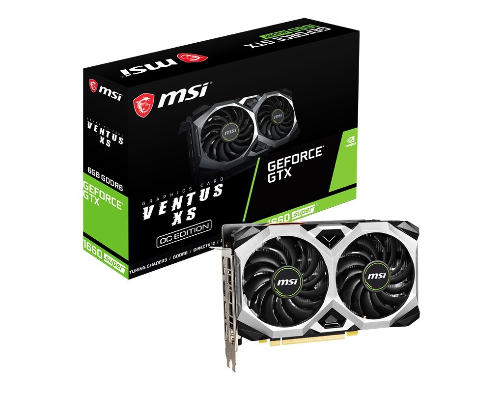 6 GB MSI GEFORCE GTX 1660 SUPER VENTUS XS OC GTX1660S GDDR6 192B (HDMI 3XDP)