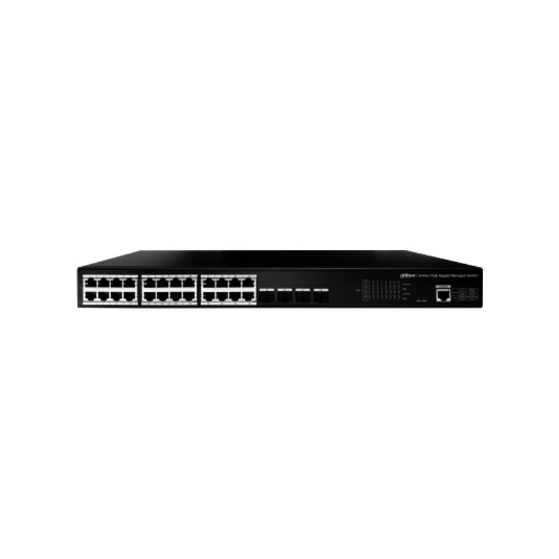 DAHUA PFS4428-24GT-370 24GE PoE Port (370W), 4xSFP Yönetilebilir Switch