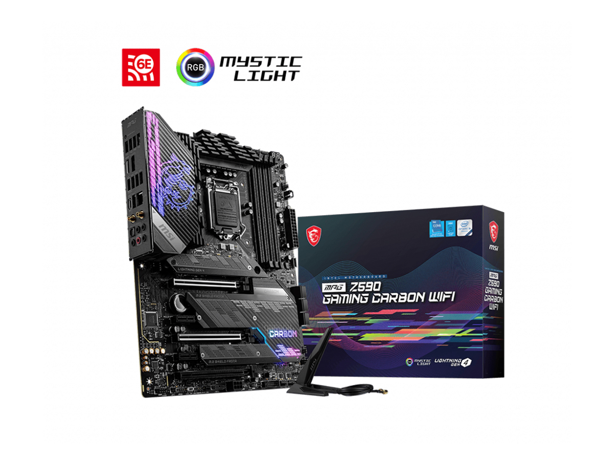 MSI MPG Z590 GAMING CARBON WIFI SOKET 1200 DDR4 5333 (OC) PCI-E Gen 4 ,M.2 USB3.