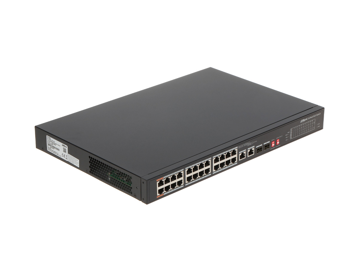 DAHUA PFS3226-24ET-240 24FE PoE Port (240W), 2xCombo SFP Switch