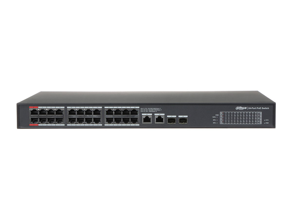 DAHUA PFS3228-24GT-360 24GE PoE Port (360W), 2GE Uplink, 2xSFP Switch