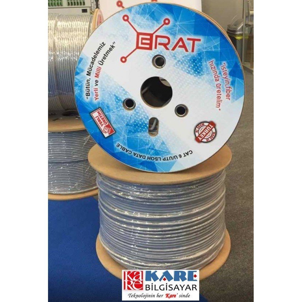 ERAT CAT6 U/UTP 350 Mhz LSOH GRI 23 AWG 500m Makara 4x2x23#