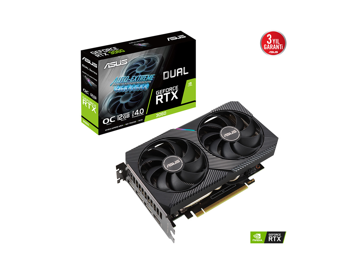 12 GB ASUS DUAL-RTX3060-O12G-V2 NVIDIA 192Bit  GDDR6