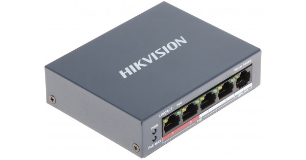 HIKVISION DS-3E0105P-E/M(B) 4FE PoE Port (35W), 1FE Uplink Switch