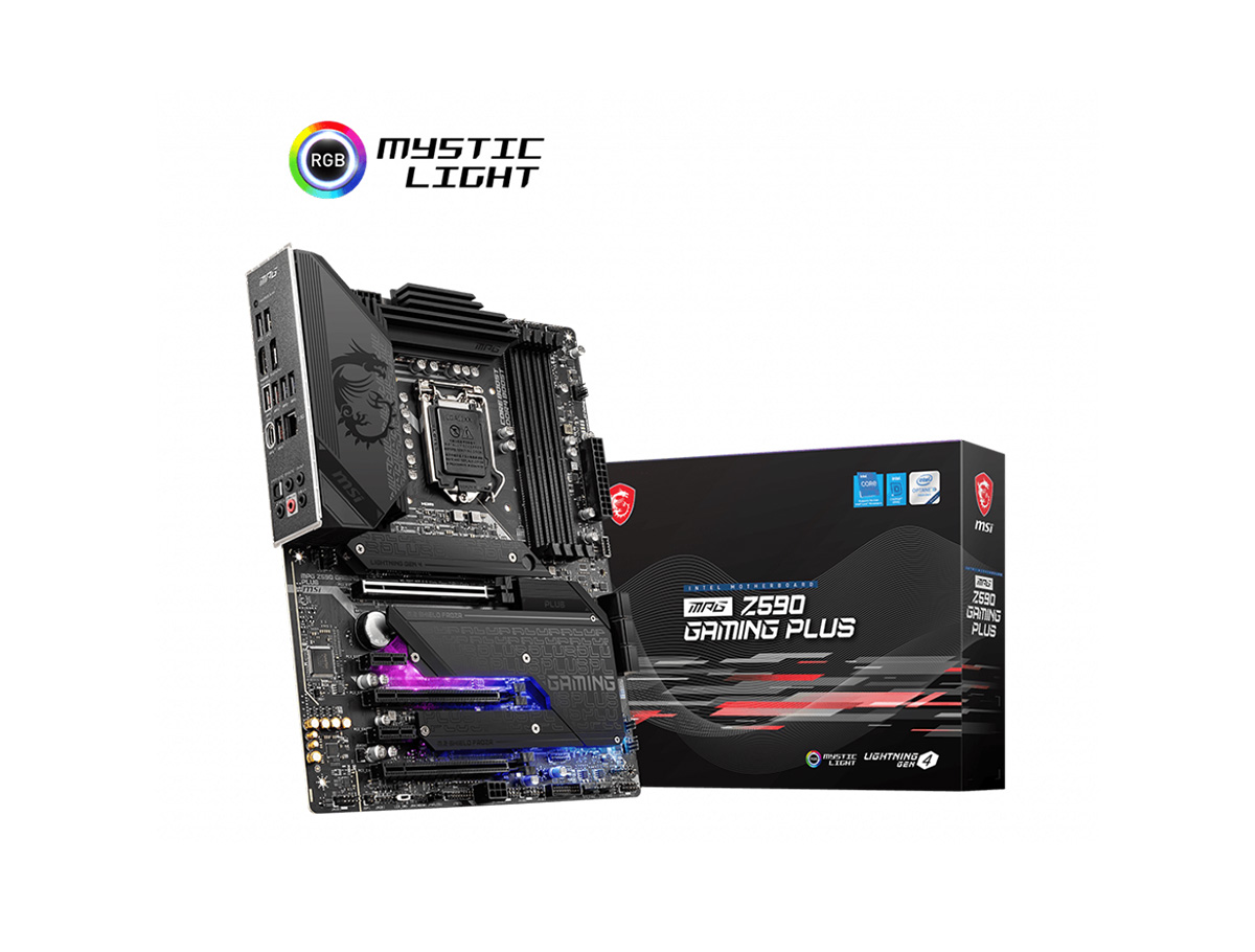 MSI MPG Z590 GAMING PLUS SOKET 1200 DDR4 5333 (OC) PCI-E Gen 4 ,M.2 USB3.2  1x 2