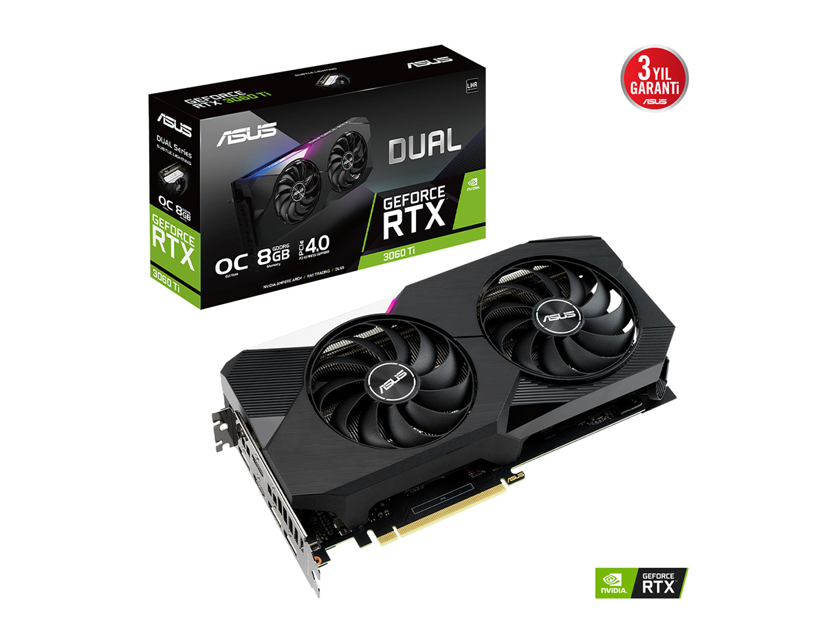 8 GB ASUS DUAL-RTX3060TI-O8G-V2 NVIDIA GDDR6 256BIT