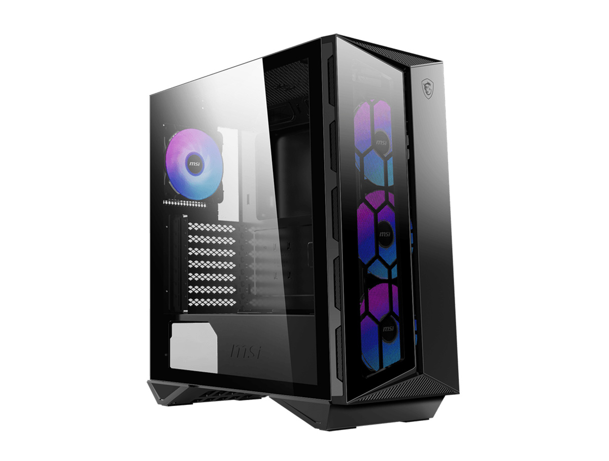 MSI MPG GUNGNIR 110R Temperli Cam 3 x A-RGB Fan, 1x120mm Fan ATX Gaming Bilgisay