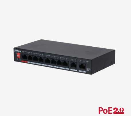 DAHUA PFS3010-8GT-96-V2 8GE PoE Port (96W), 2GE Uplink Switch