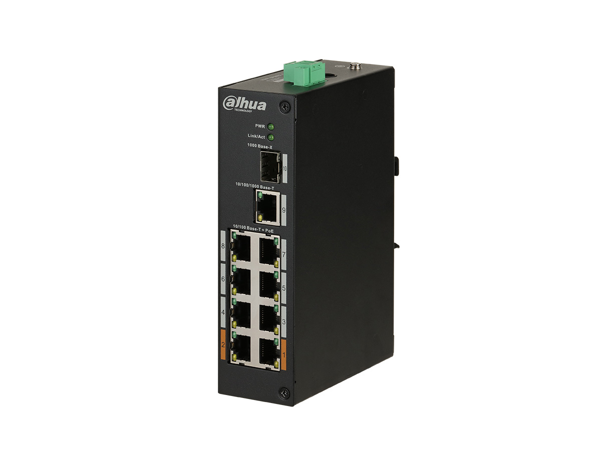 DAHUA PFS3110-8ET-96-V2 8FE PoE Port (96W), 1GE Uplink, 1xSFP Endüstriyel Switch DAHUA PFS3110-8ET-96-V2 8FE PoE Port (96W), 1GE Uplink, 1xSFP Endüstriyel Switch