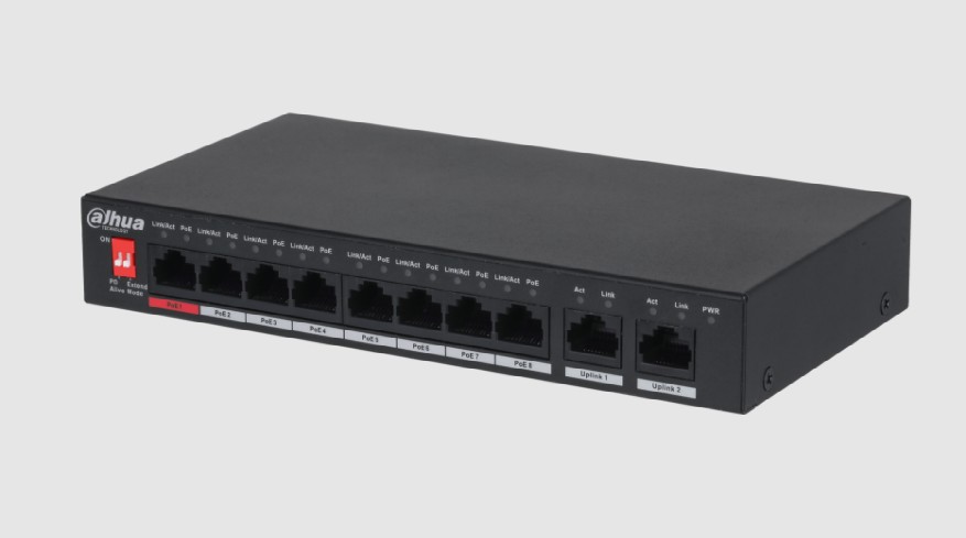 DAHUA PFS3010-8ET-96-V2 8FE PoE Port (96W), 2GE Uplink Switch