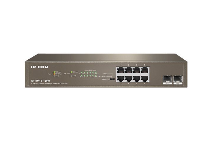 IP-COM G1110P-8-150W 8GE PoE Port (150W), 2xSFP Switch