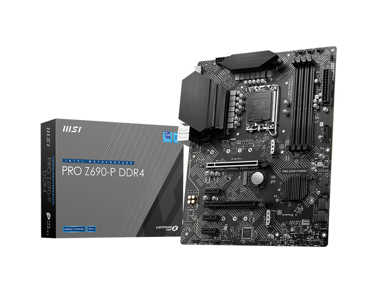 MSI PRO Z690-P DDR4 SOKET 1700 DDR4 5200 (OC) PCI-E,Gen 5,M.2 USB3.2 2.5G LAN AT