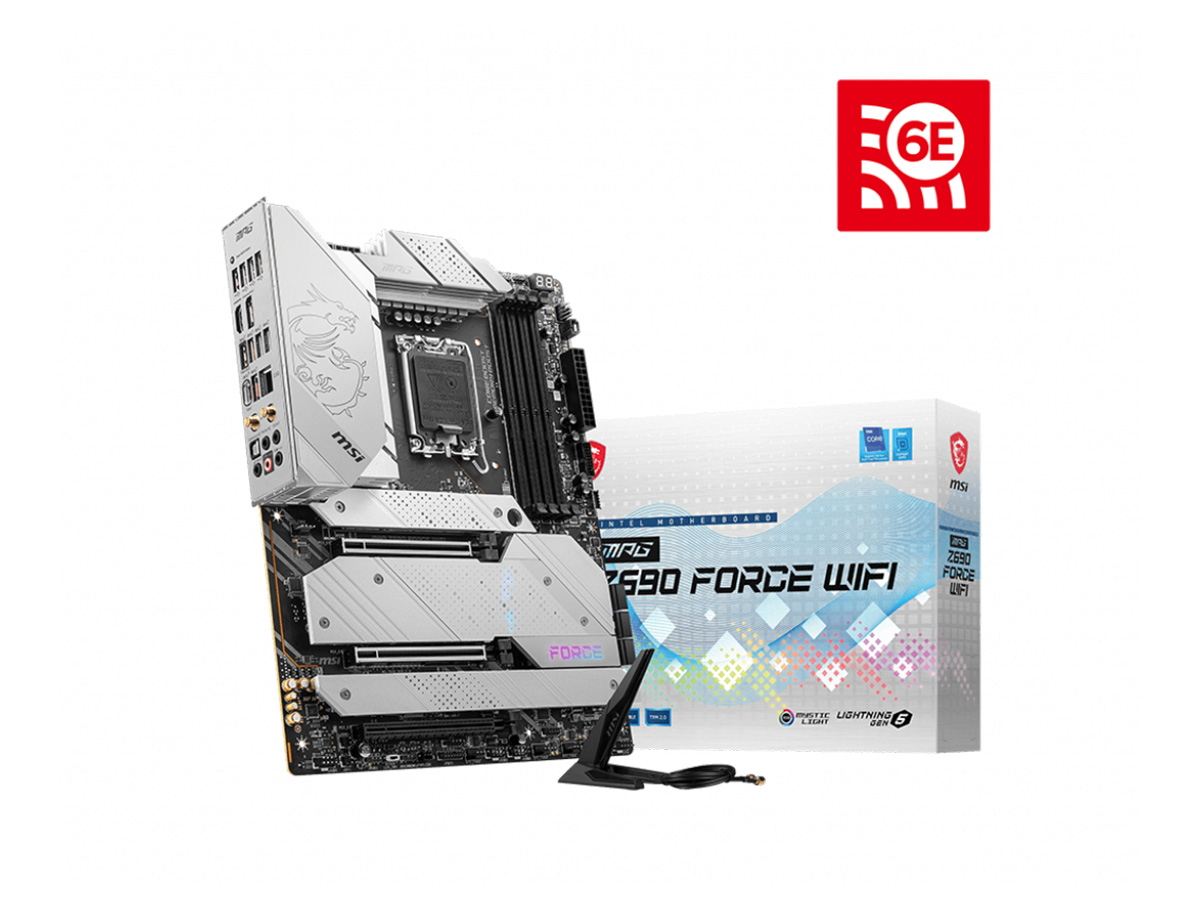 MSI MPG Z690 FORCE WIFI SOKET 1700 DDR5 6666 OC PCI-E 5 ,M.2 2.5G LAN Wi-Fi6 ATX