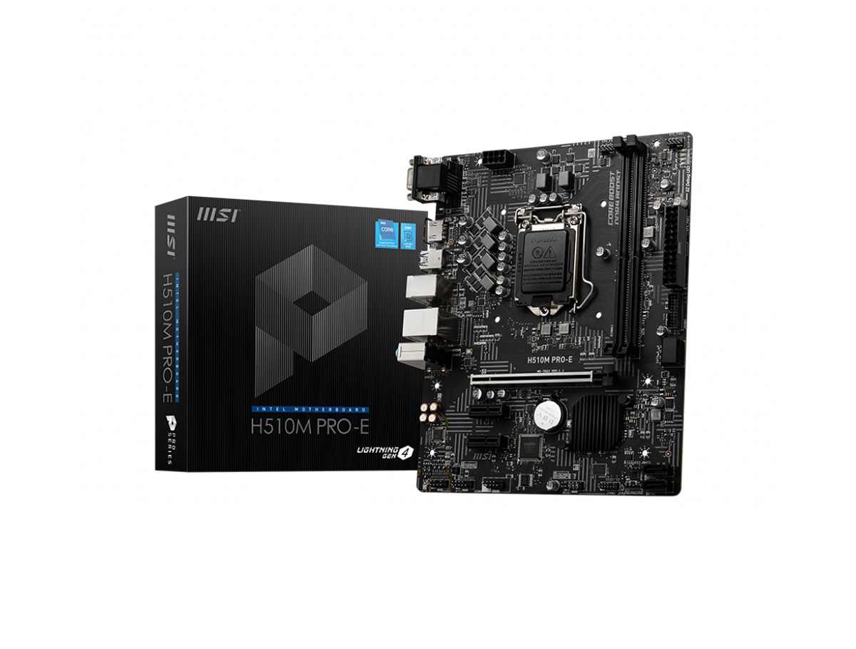 MSI H510M PRO-E SOKET 1200 DDR4 3200 PCI-E Gen 4, USB3.2 1x 1G LAN mATX