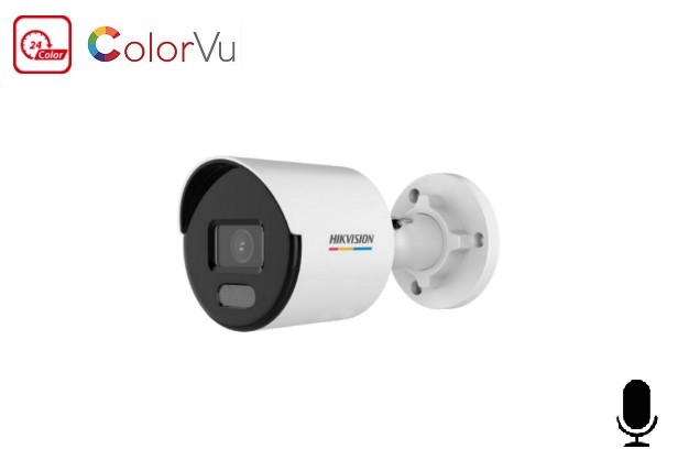 HIKVISION DS-2CD1027G0-LUF 2MP 4mm ColorVu IP Bullet Kamera (-Dahili Mikrofunlu)