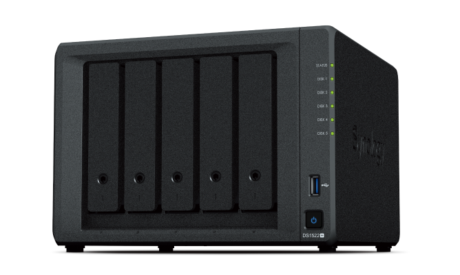 SYNOLOGY DS1522+ (5 Yuvalı, 4xGE, 2xEsata) Nas Depolama Ünitesi