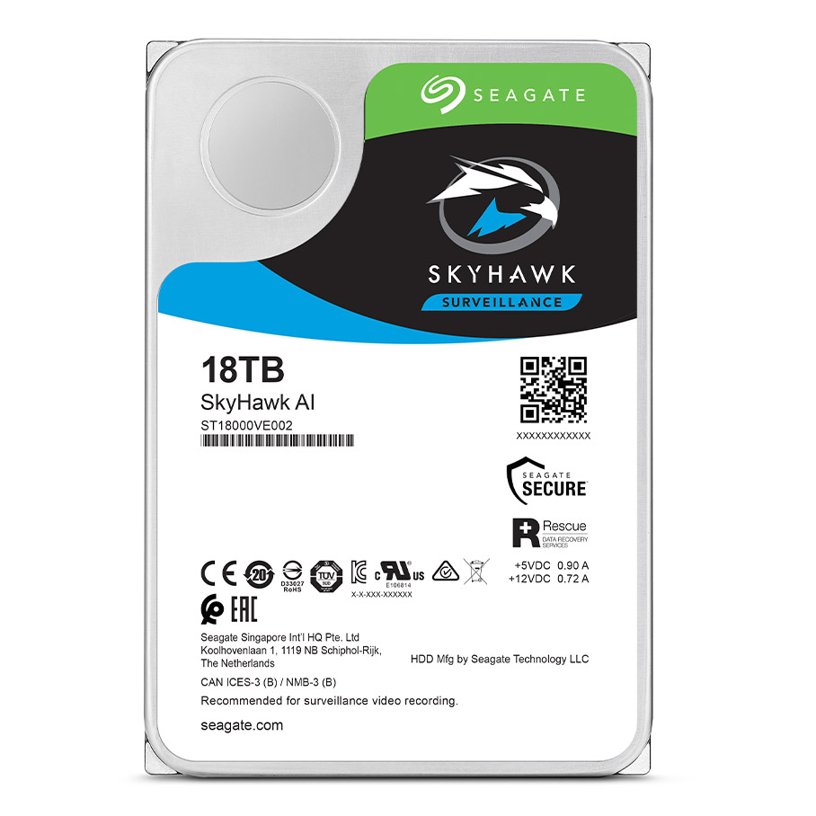 SEAGATE SKAYHAWK AI 18 TB 256MB 7200RPM SATA3.0 7/24 DVR,NVR için Güvenlik