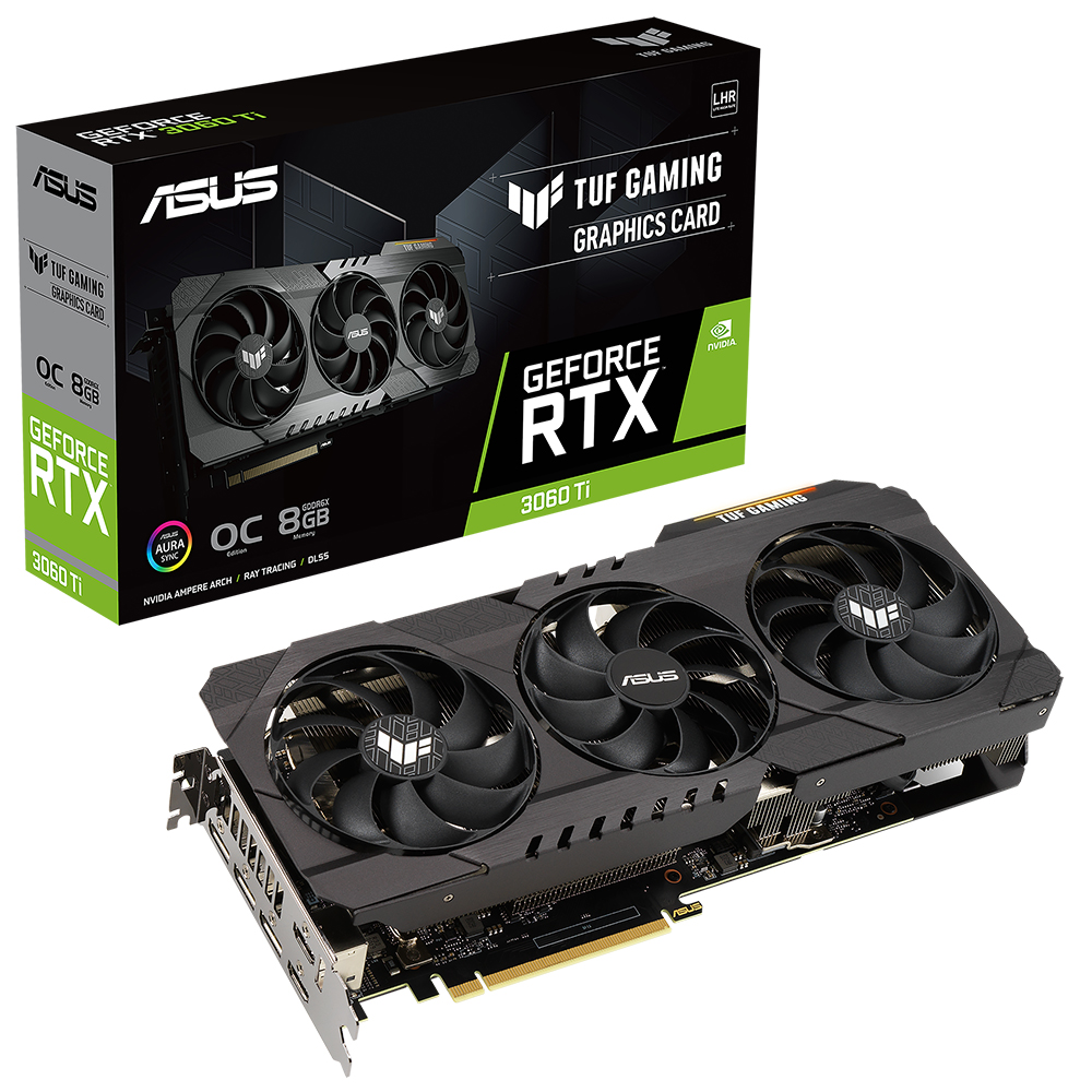 8 GB ASUS TUF-RTX3060TI-O8GD6X-GAMING GDDR6X 256BIT 3xDP/2xHDMI