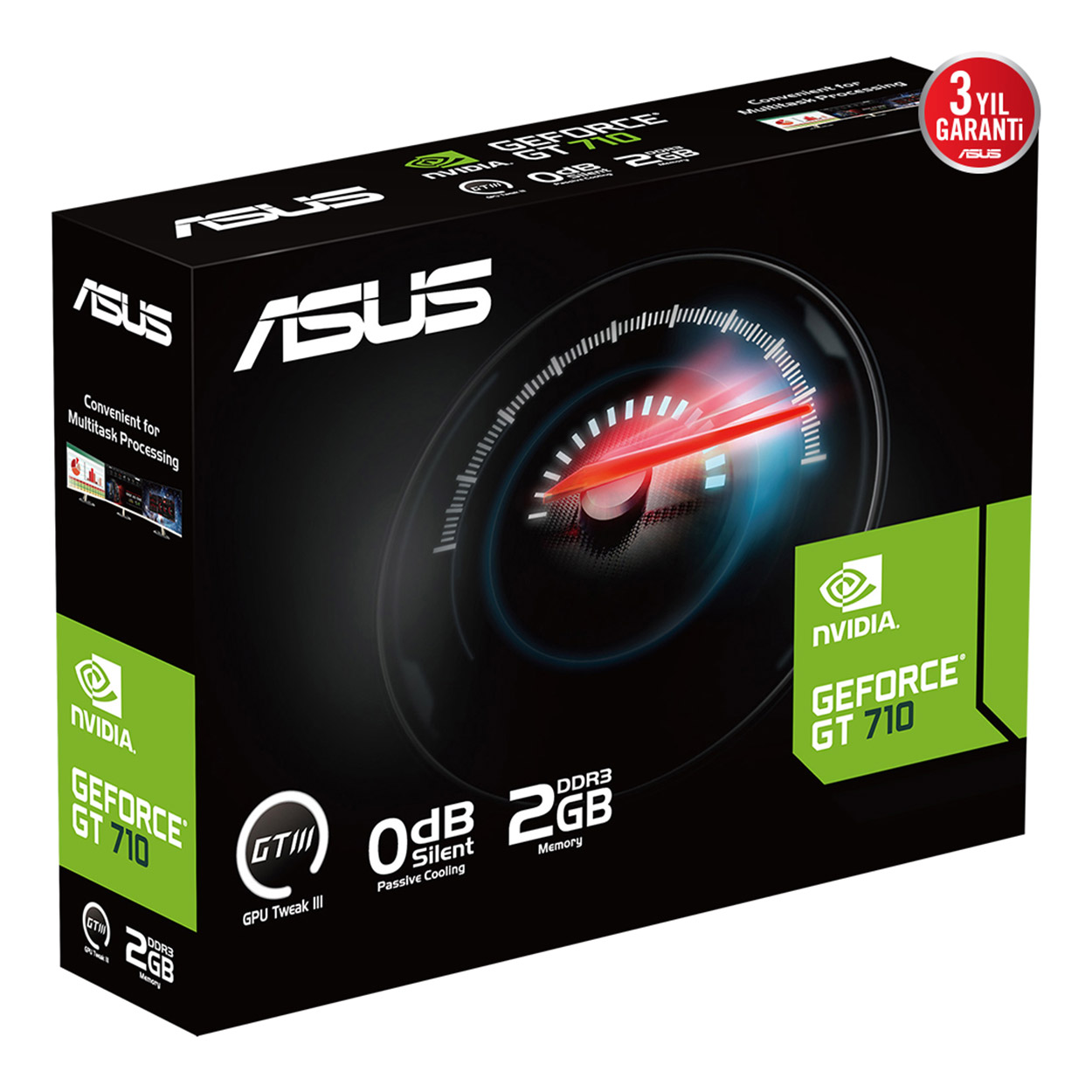 2 GB ASUS GEFORCE GT 710 GT710-SL-2GD3-BRK-EVO DDR3 64bit 954MHz DVI HDMI Low Pr