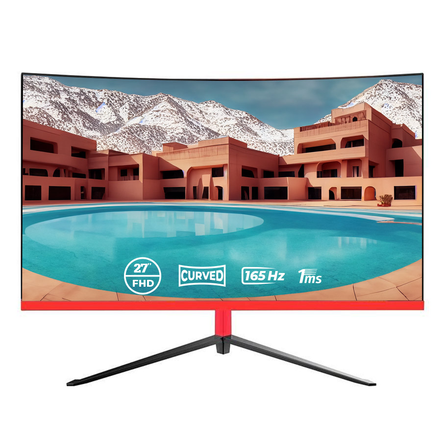 27" RAYDIN VA 1ms 165Hz 250nt HDMI DP MM VESA Kavisli FreeSync Oyuncu Monitör
