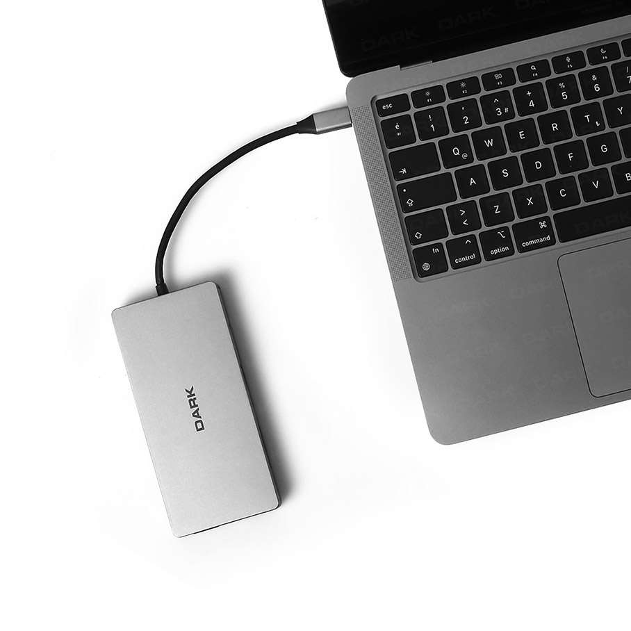 DARK USB 3.1 Gen1 Type C 10 in 1 Ethernet / USB-C PD / HDMI / VGA / TF SD Kart