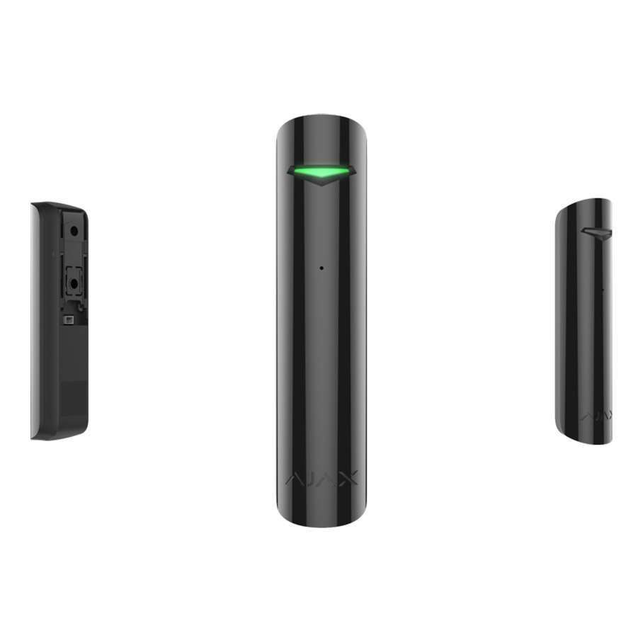 AJAX Kablosuz CamKır Dedektörü (GlassProtect - Siyah)