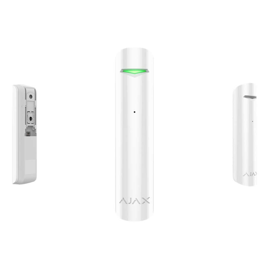 AJAX Kablosuz CamKır Dedektörü (GlassProtect - Beyaz)