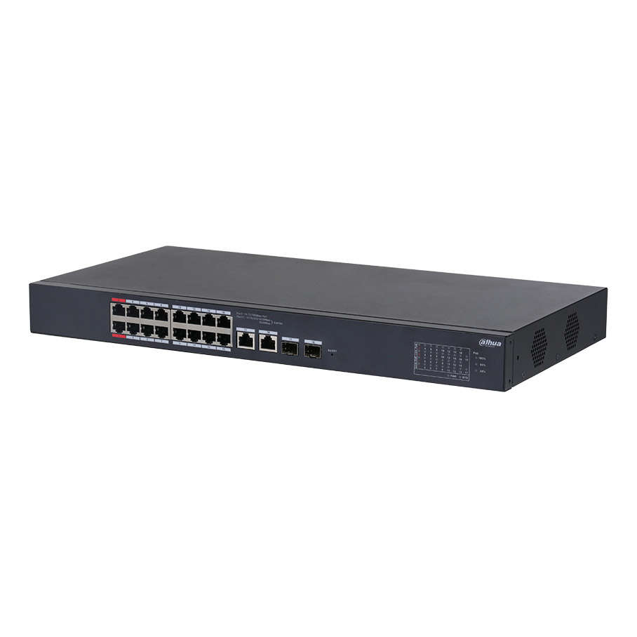 DAHUA CS4218-16ET-240 16FE PoE Port (240W), 2GE Combo, 2xSFP Cloud Managed Switc