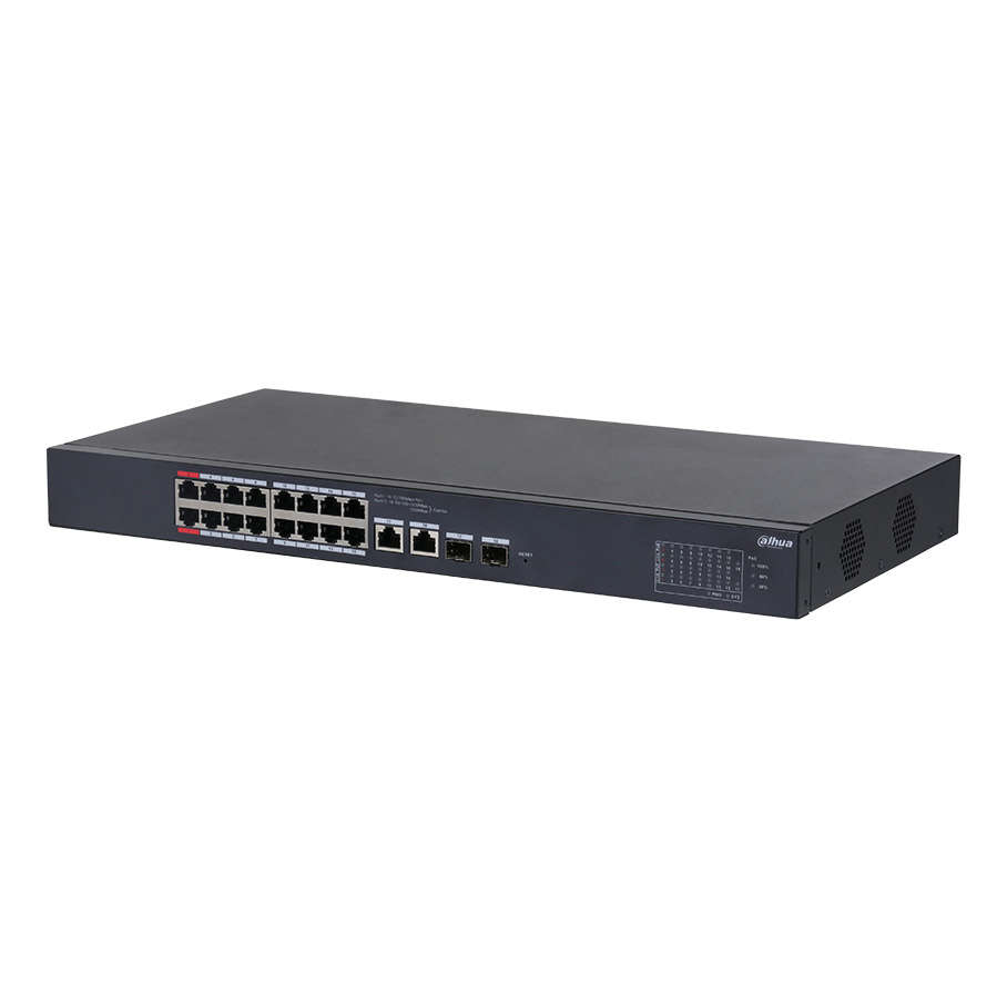 DAHUA CS4218-16ET-190 16FE PoE Port (190W), 2GE Combo, 2xSFP Cloud Managed Switc