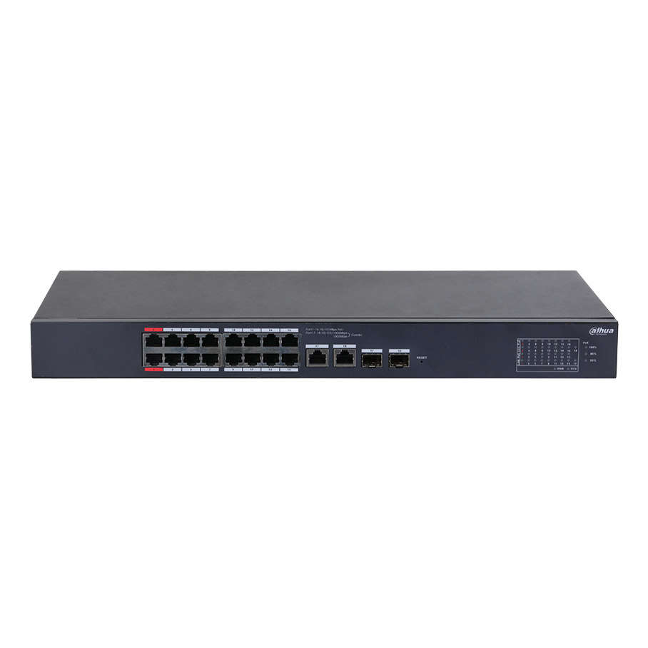 DAHUA CS4218-16ET-135 16FE PoE Port (135W), 2GE Combo, 2xSFP Cloud Managed Switc